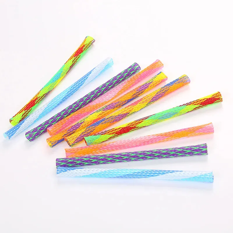 10Pcs Cat Spring Toy Stick Free Folding Spring Shape Multicolor Cat Bounce Little Cat Toy Cat Interactive Toy Pet Supplies