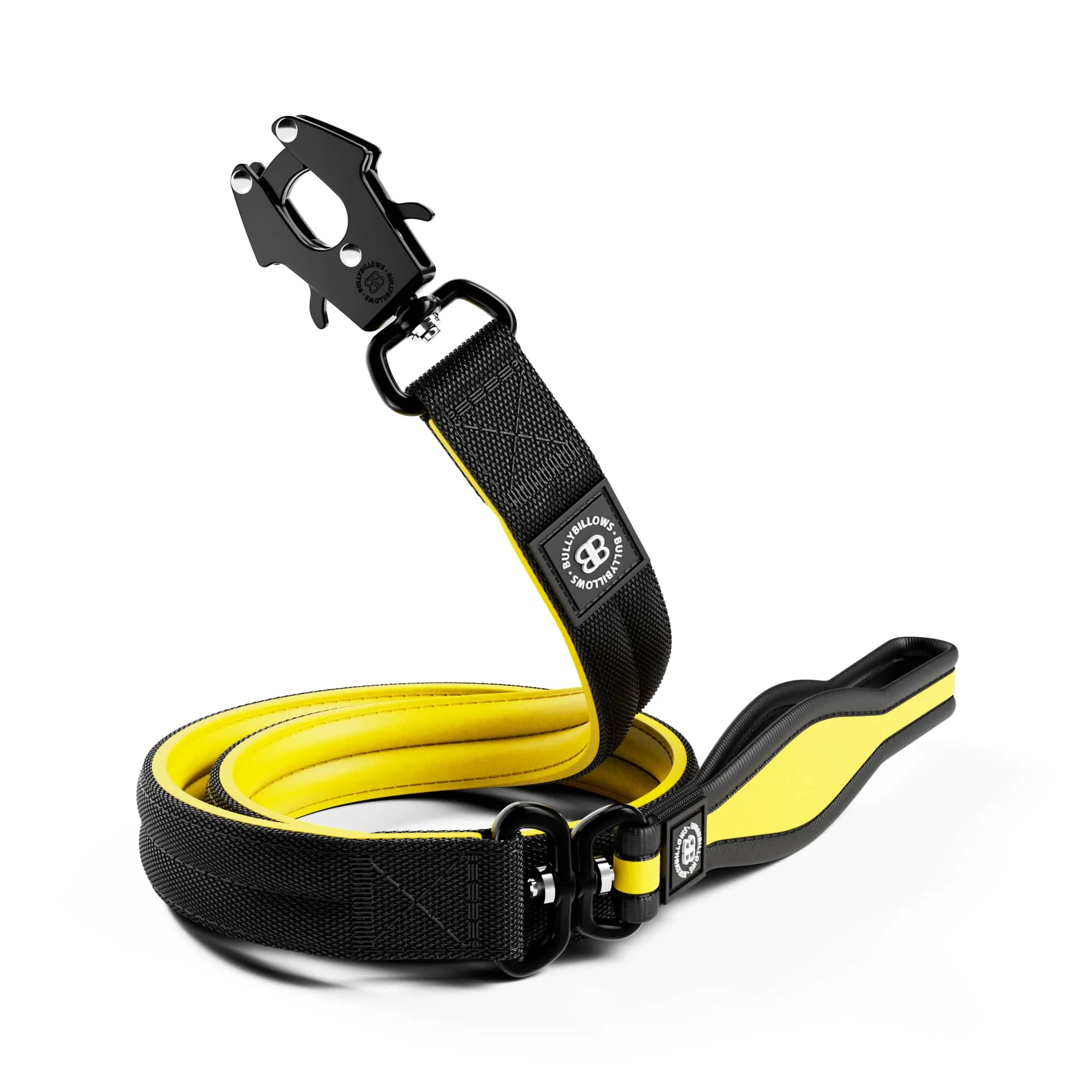 1.2m Mini Combat Lead | Secure Clasp - Black x Yellow