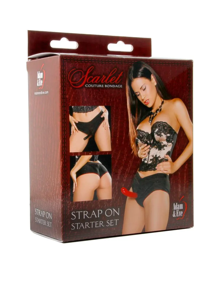 Adam & Eve Scarlet Strap On Starter Set