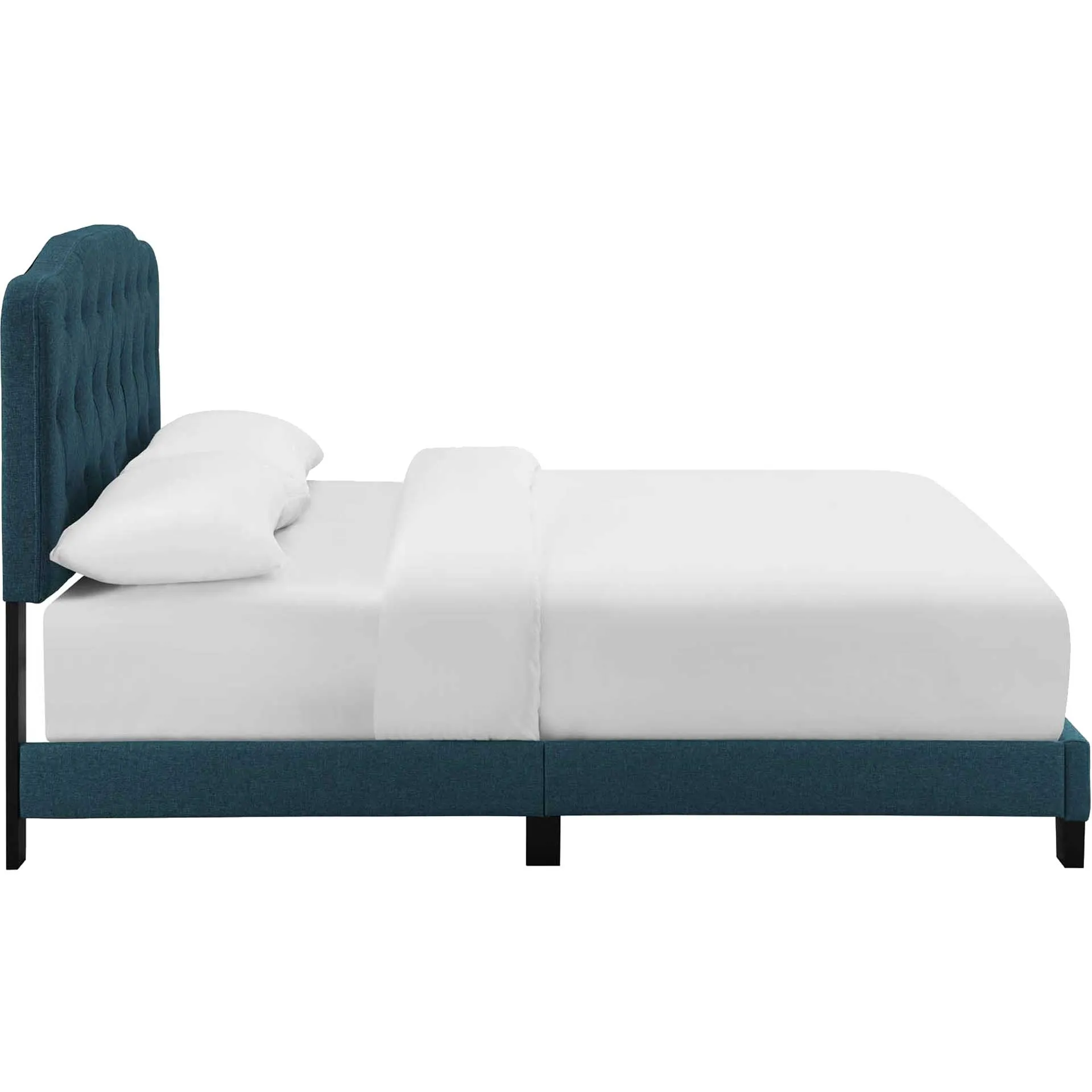 Amelie Upholstered Fabric Bed Azure