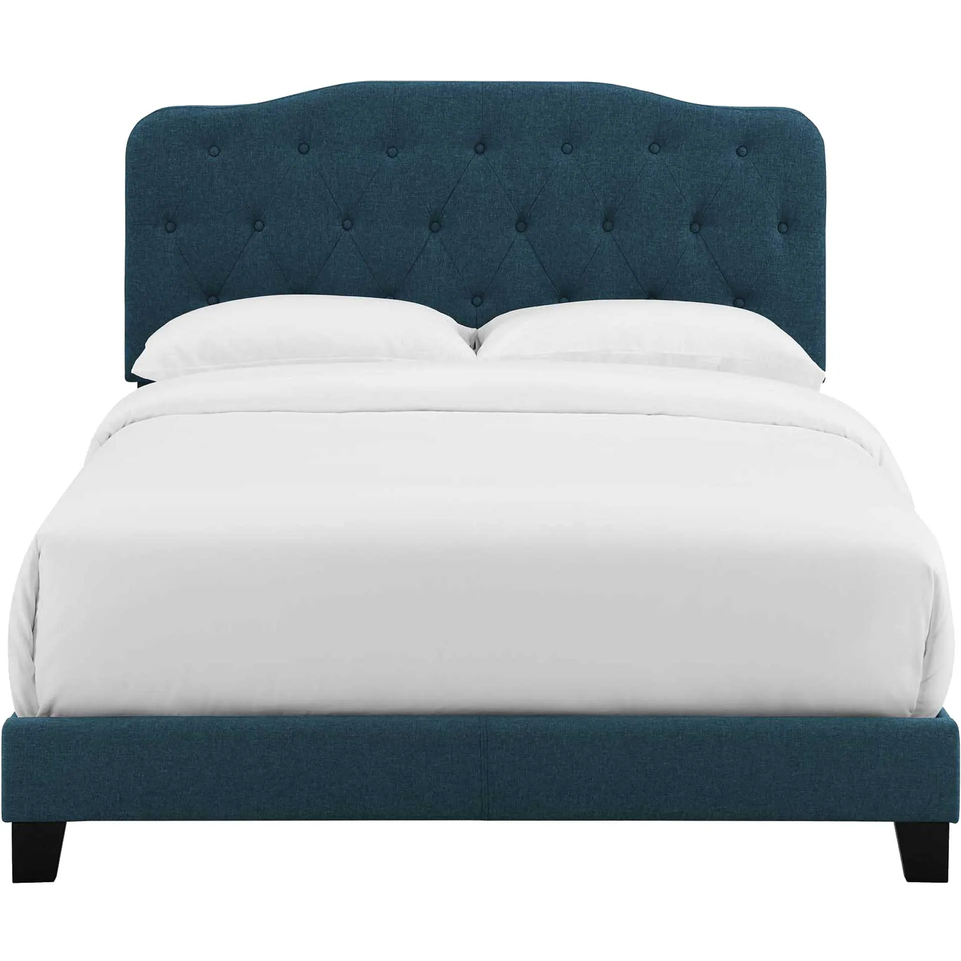 Amelie Upholstered Fabric Bed Azure