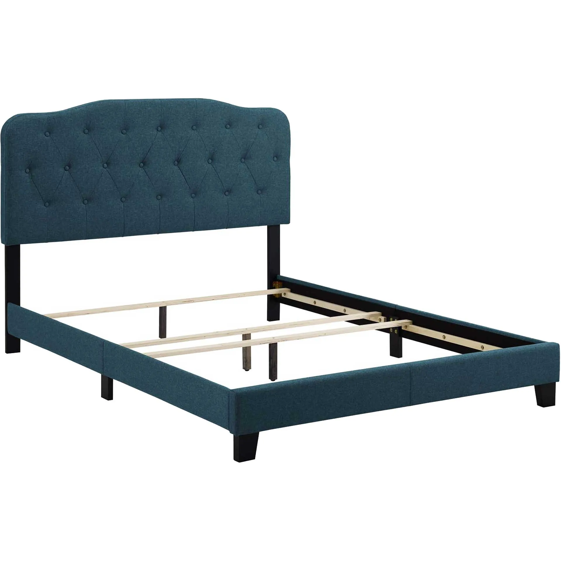 Amelie Upholstered Fabric Bed Azure