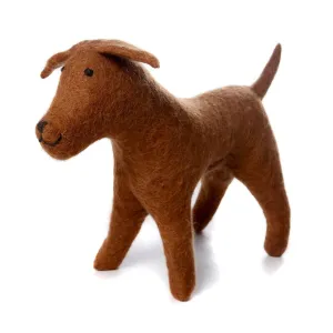 Amica Felt Chocolate Labrador Toy 24cm