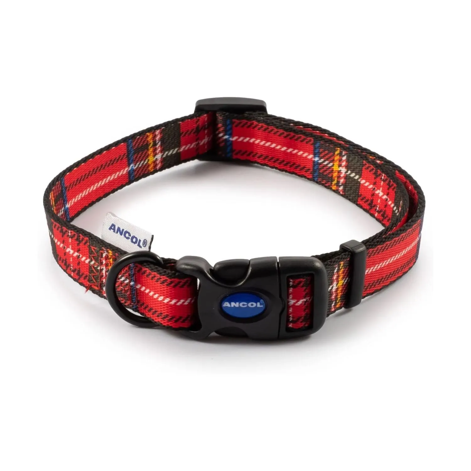 Ancol Red Tartan Dog Collar