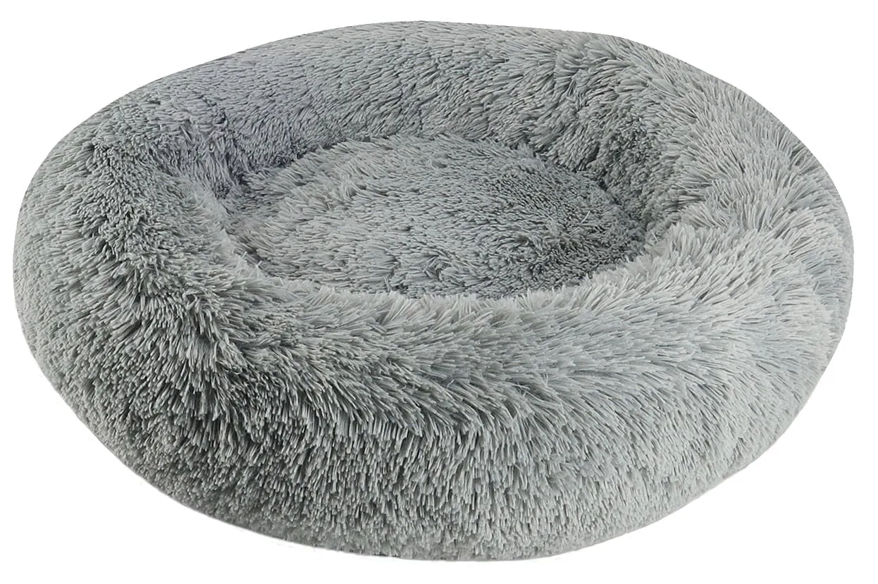 Arlee Shaggy Fur Donut Pet Bed, 39" x 11"