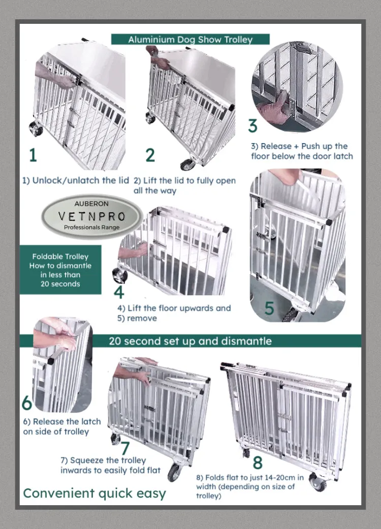 Auberon Aluminium Supreme Show Trolley 4 Berth VetnPro all the features!