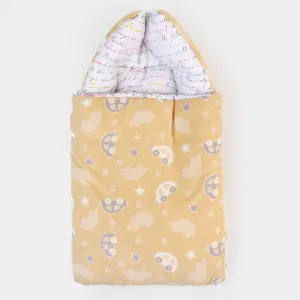 Baby Carry Nest Velvet Car Print | Cream