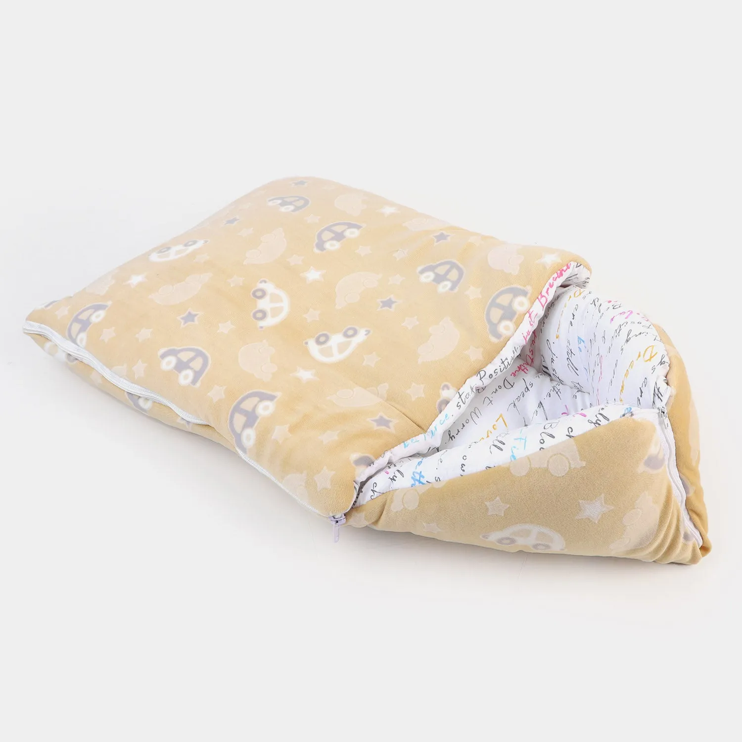 Baby Carry Nest Velvet Car Print | Cream