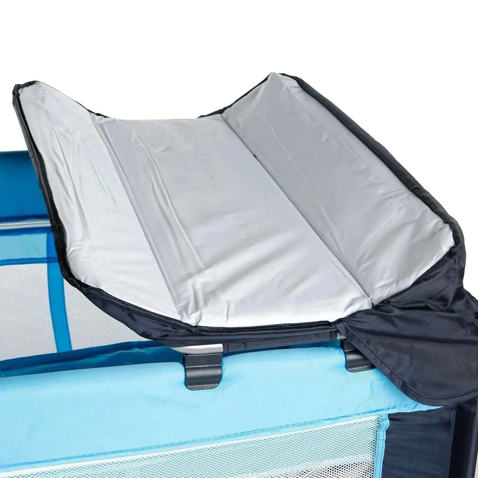 baby plus Play-Sleep Travel Cot - Ocean Blue