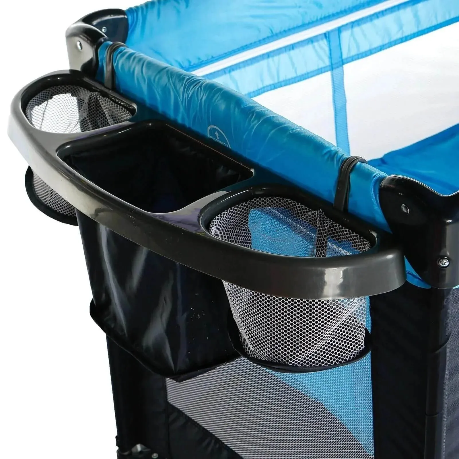 baby plus Play-Sleep Travel Cot - Ocean Blue