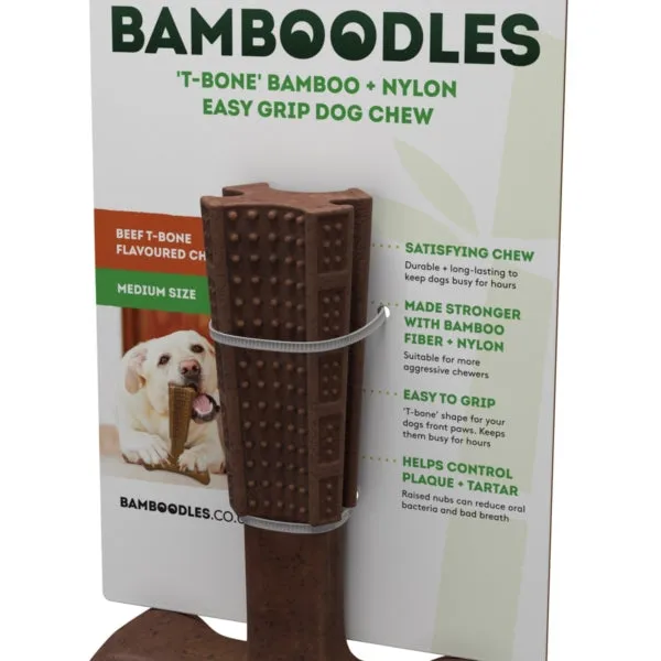 Bamboodles | T-Bone Dog Durable Chew | Beef Flavour