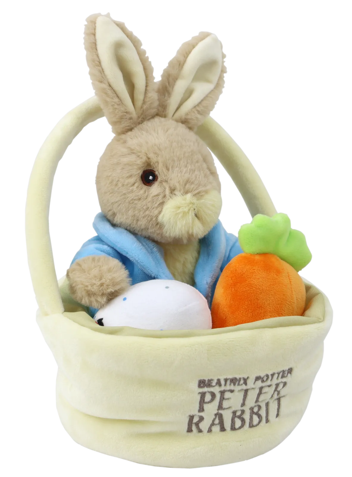 Beatrix Potters Peter Rabbit, Resoftables  9" Plush in Basket