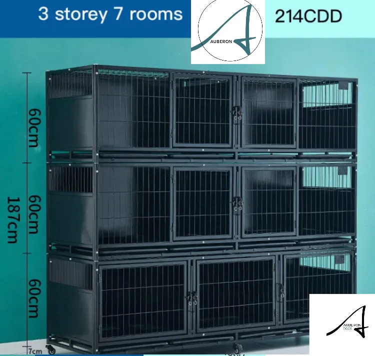 Breeders Deluxe 6/7/8 Berth 3 Levels High Stackable Cages Crates enclosed privacy high quality durable multipurpose safe secure hygienic