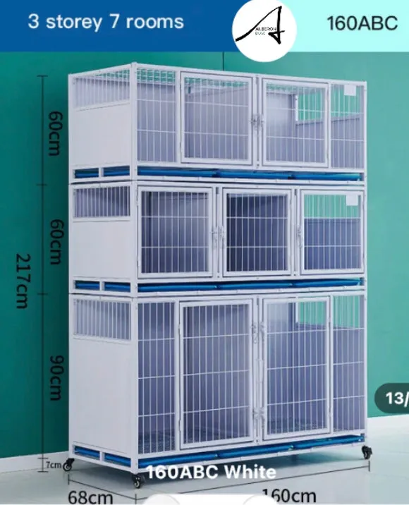 Breeders Deluxe 6/7/8 Berth 3 Levels High Stackable Cages Crates enclosed privacy high quality durable multipurpose safe secure hygienic