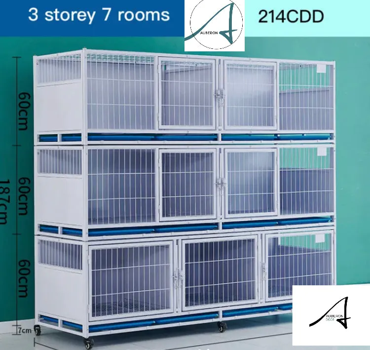 Breeders Deluxe 6/7/8 Berth 3 Levels High Stackable Cages Crates enclosed privacy high quality durable multipurpose safe secure hygienic