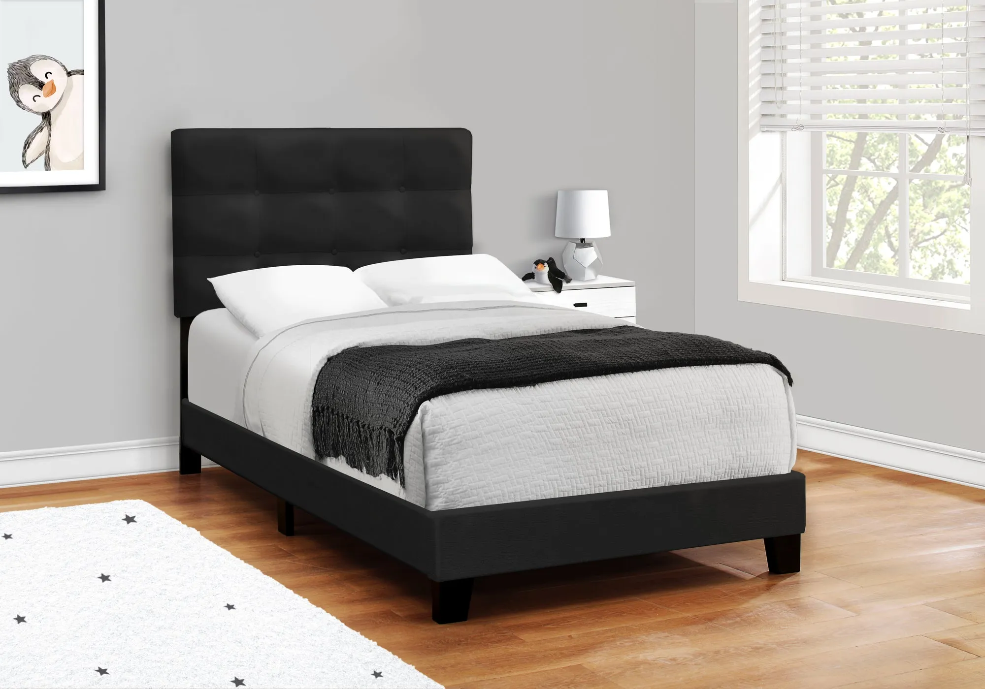 Chic Twin Size Platform Bed Frame