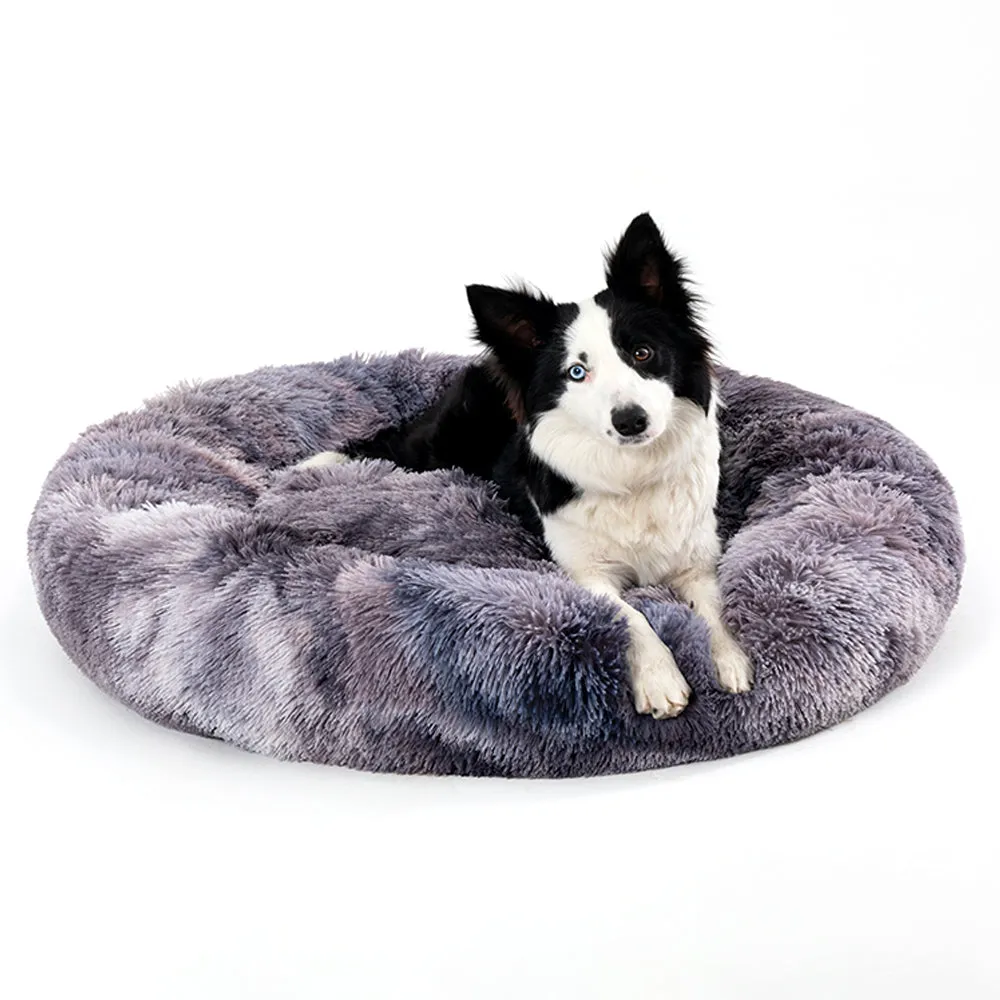 Cozy Plush Donut Dog Bed