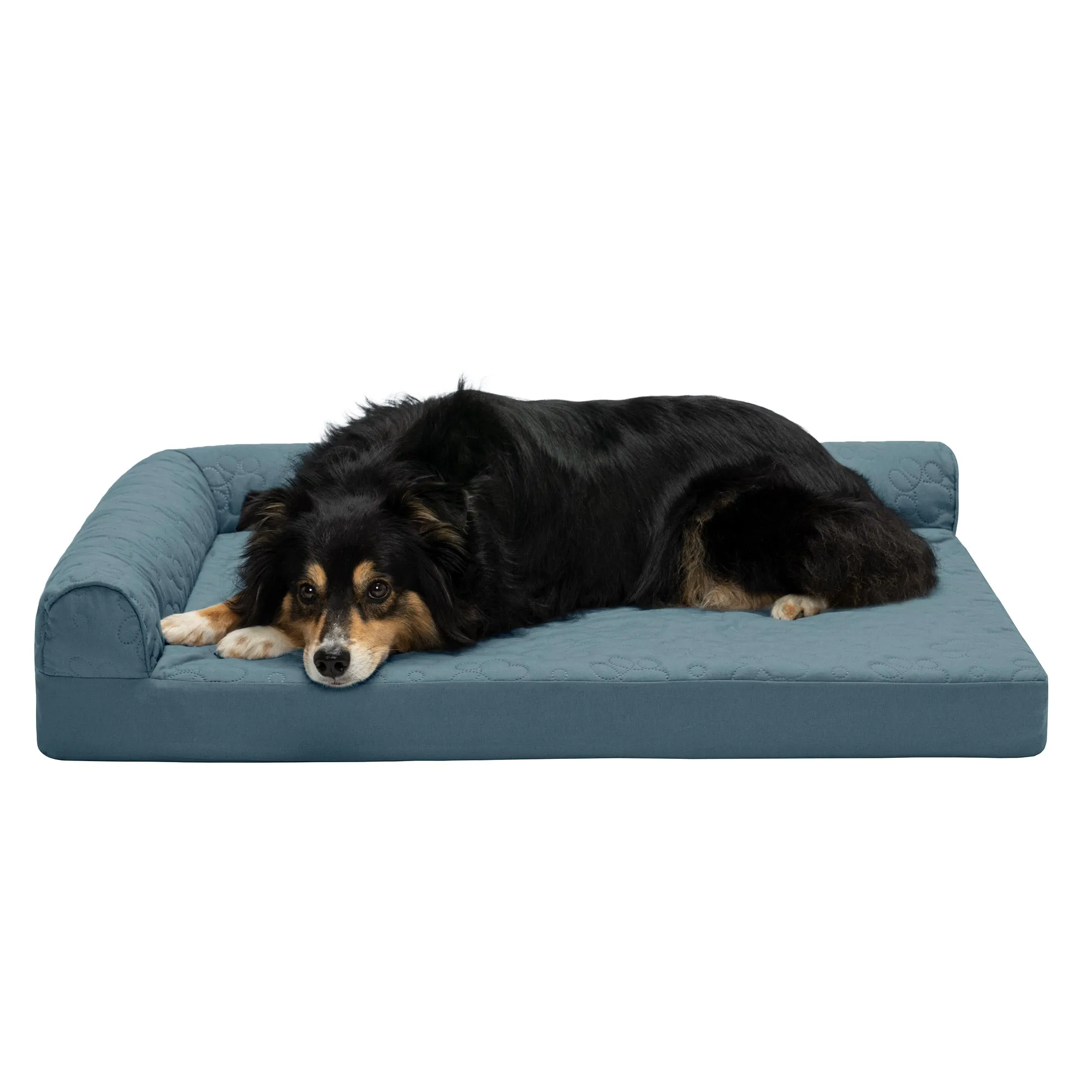 Deluxe Chaise Lounge Dog Bed - Pinsonic Paw Quilted Pet Bed