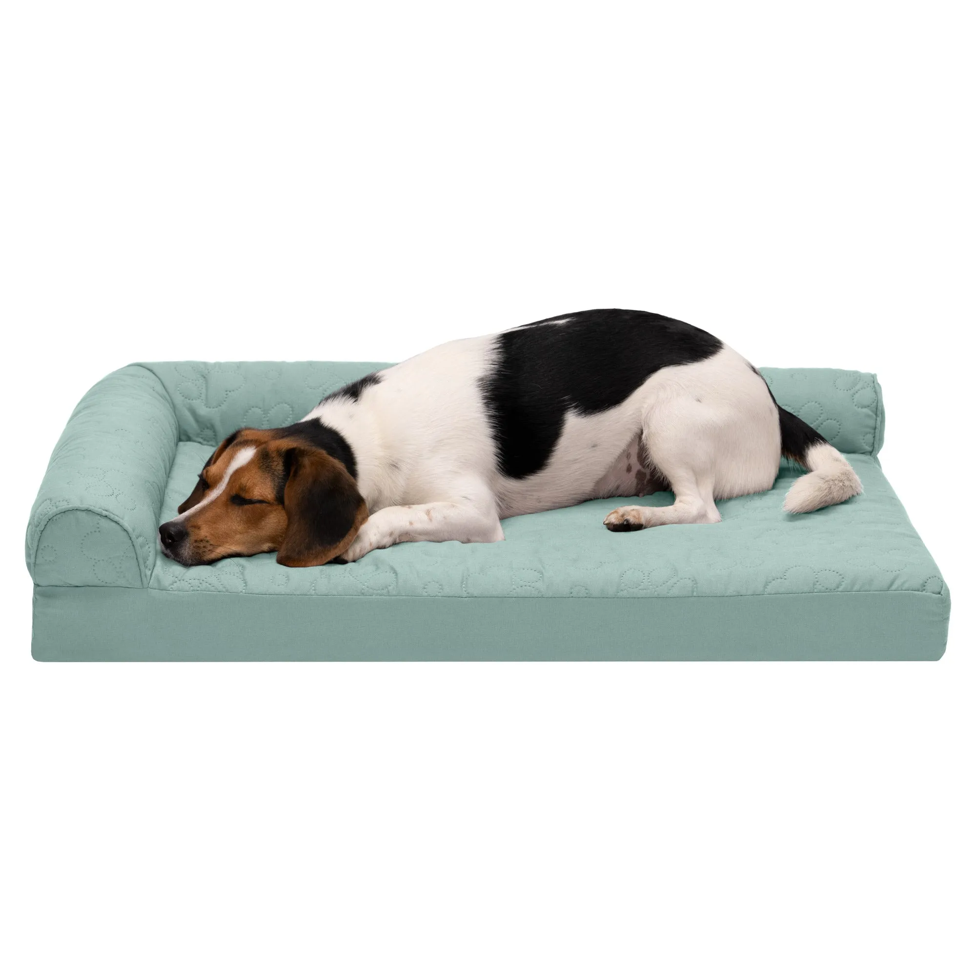 Deluxe Chaise Lounge Dog Bed - Pinsonic Paw Quilted Pet Bed