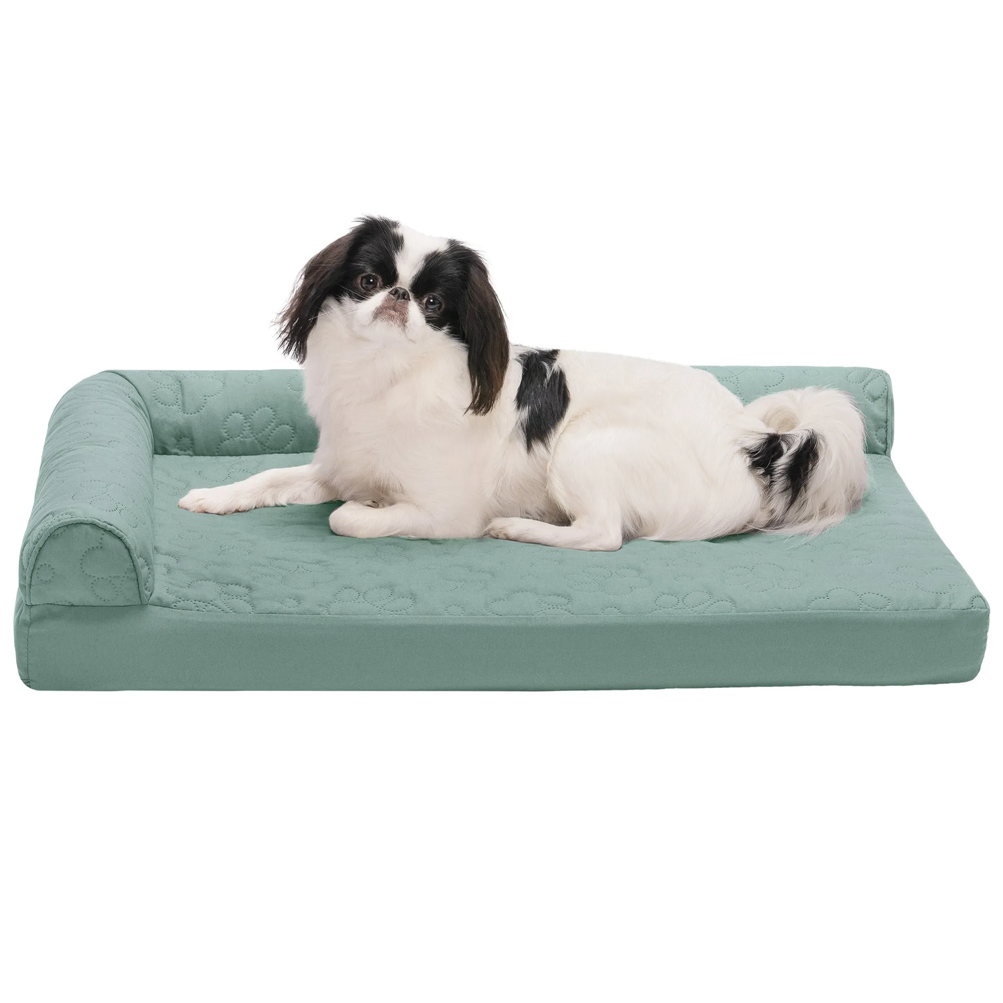 Deluxe Chaise Lounge Dog Bed - Pinsonic Paw Quilted Pet Bed