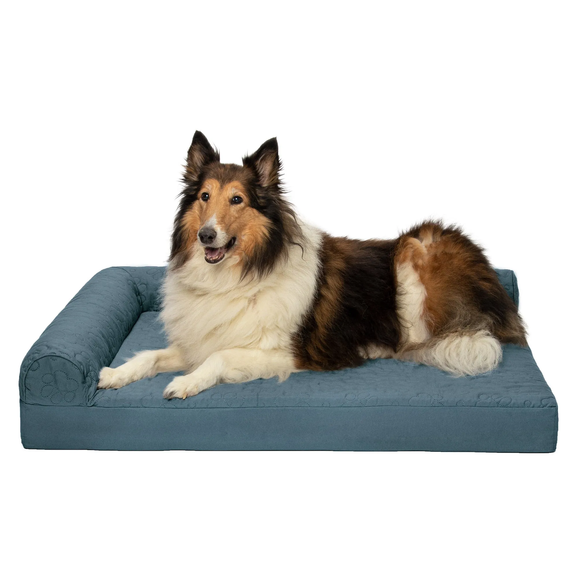 Deluxe Chaise Lounge Dog Bed - Pinsonic Paw Quilted Pet Bed