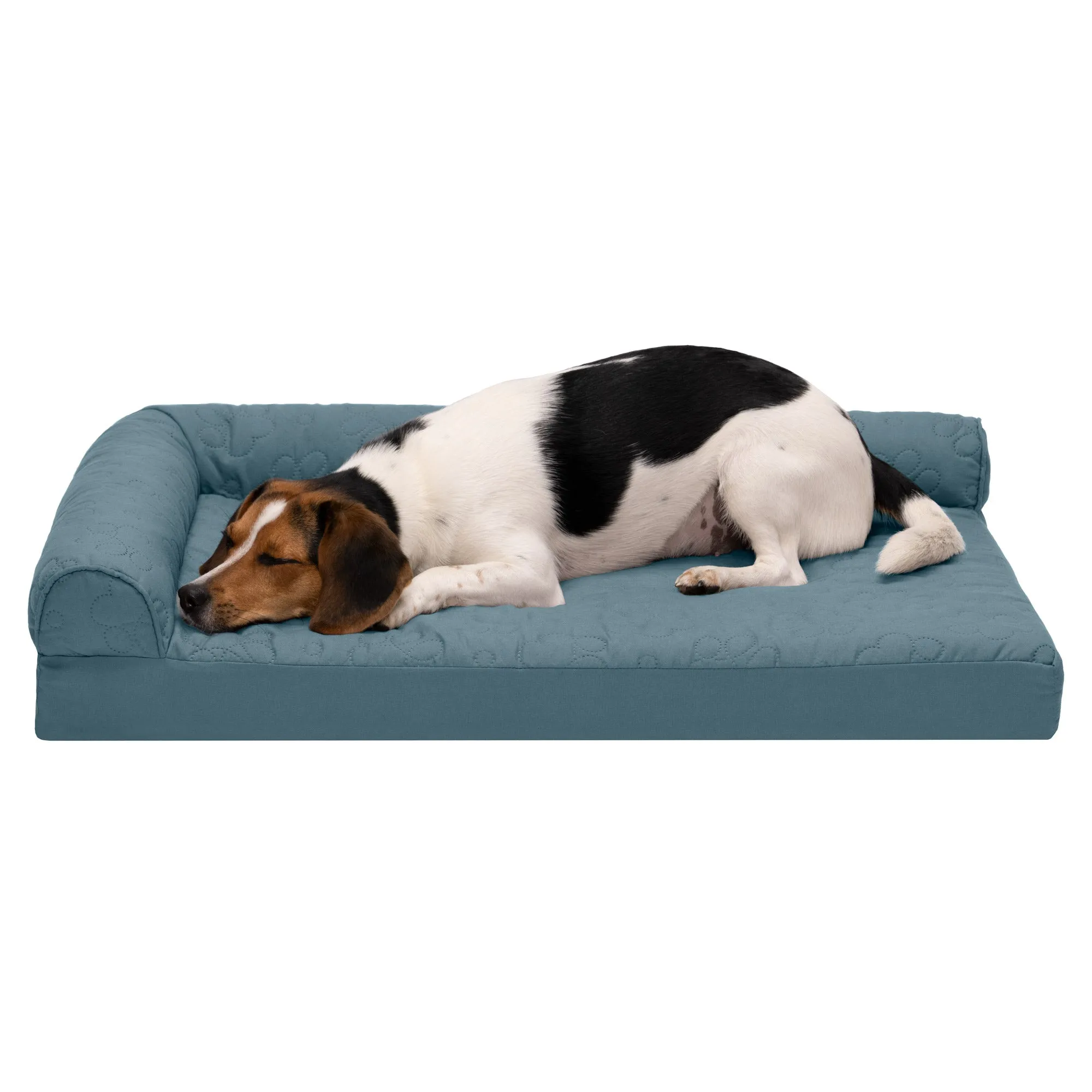 Deluxe Chaise Lounge Dog Bed - Pinsonic Paw Quilted Pet Bed