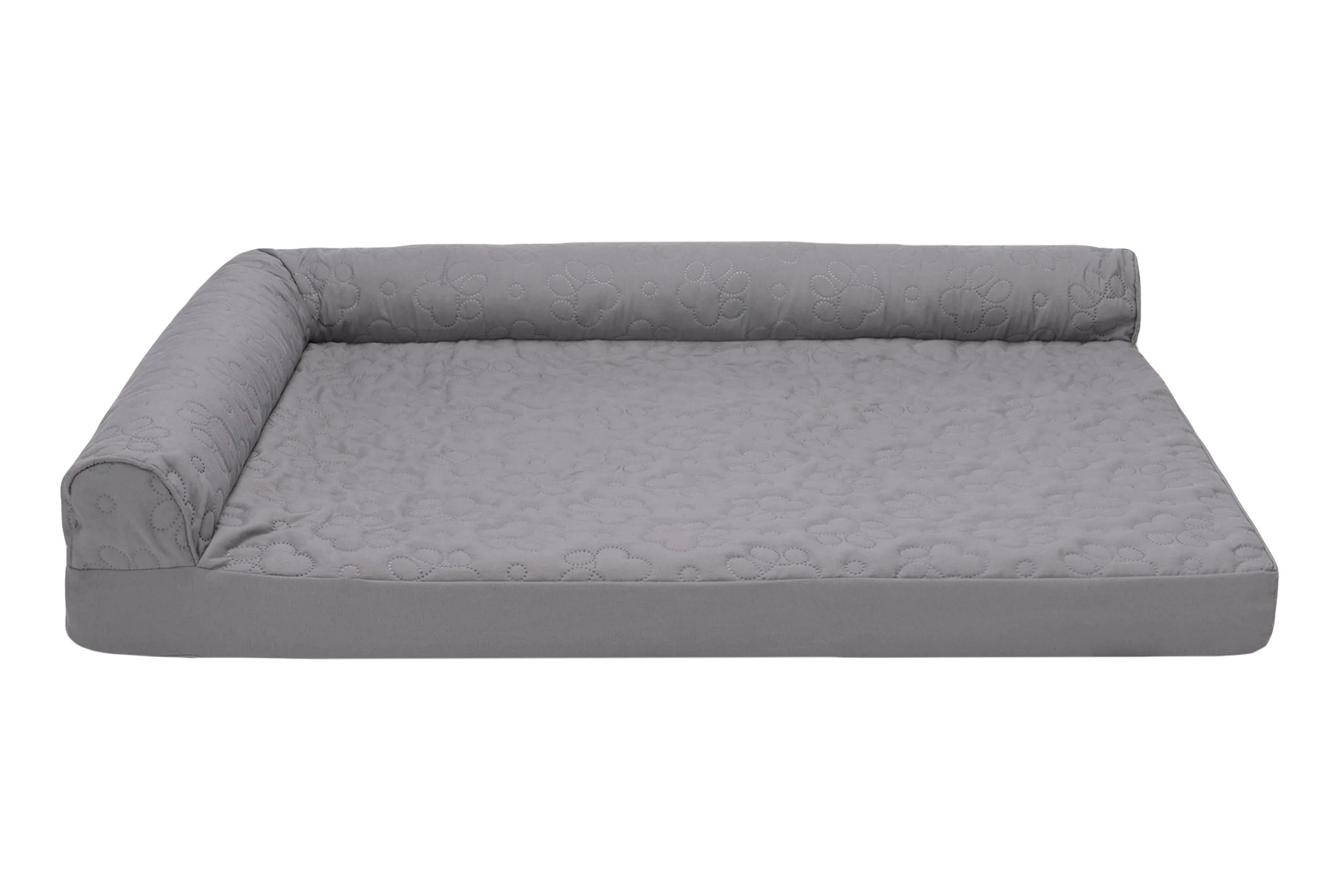 Deluxe Chaise Lounge Dog Bed - Pinsonic Paw Quilted Pet Bed