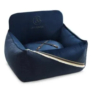 Dog Car Seat luxury by Oh Charlie - Allure Navy Blue