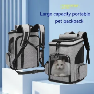 Extendable Pet Bag Large Capacity Dog Bag Portable Cat Backpack Foldable Cat Bag / Bolsa extensible para mascotas, bolsa para perros de gran capacidad, mochila portátil para gatos, bolsa plegable para gatos