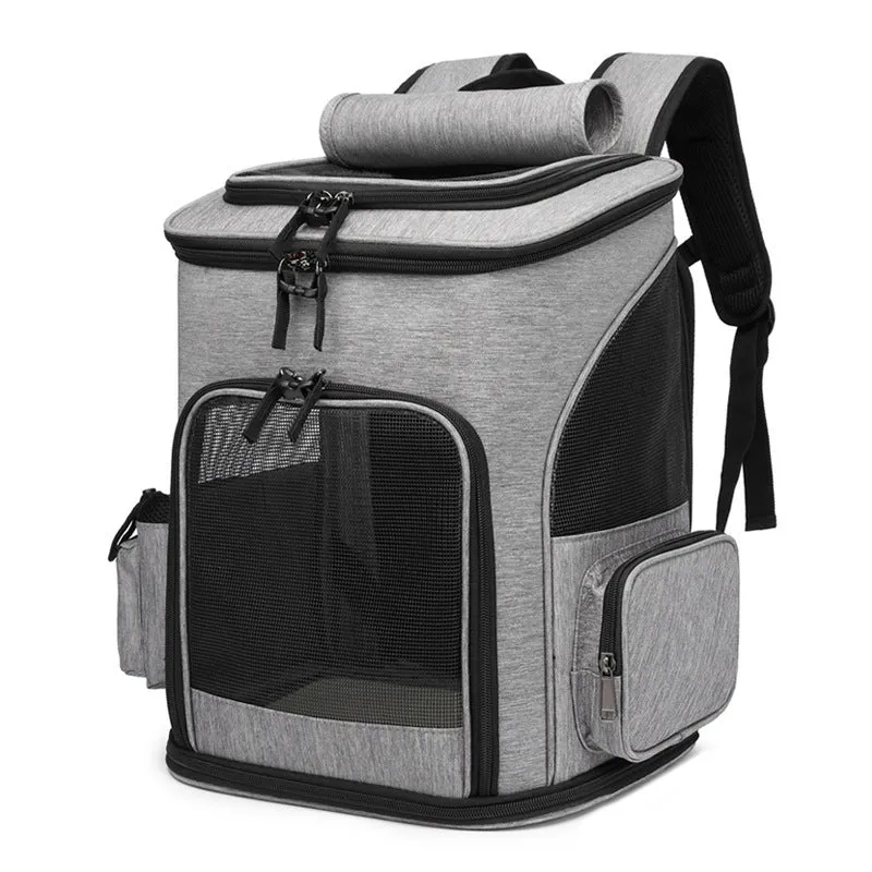 Extendable Pet Bag Large Capacity Dog Bag Portable Cat Backpack Foldable Cat Bag / Bolsa extensible para mascotas, bolsa para perros de gran capacidad, mochila portátil para gatos, bolsa plegable para gatos