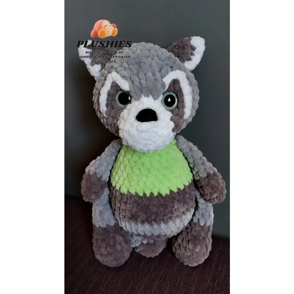 Handcrafted Crochet Racoon Stuffed Animal