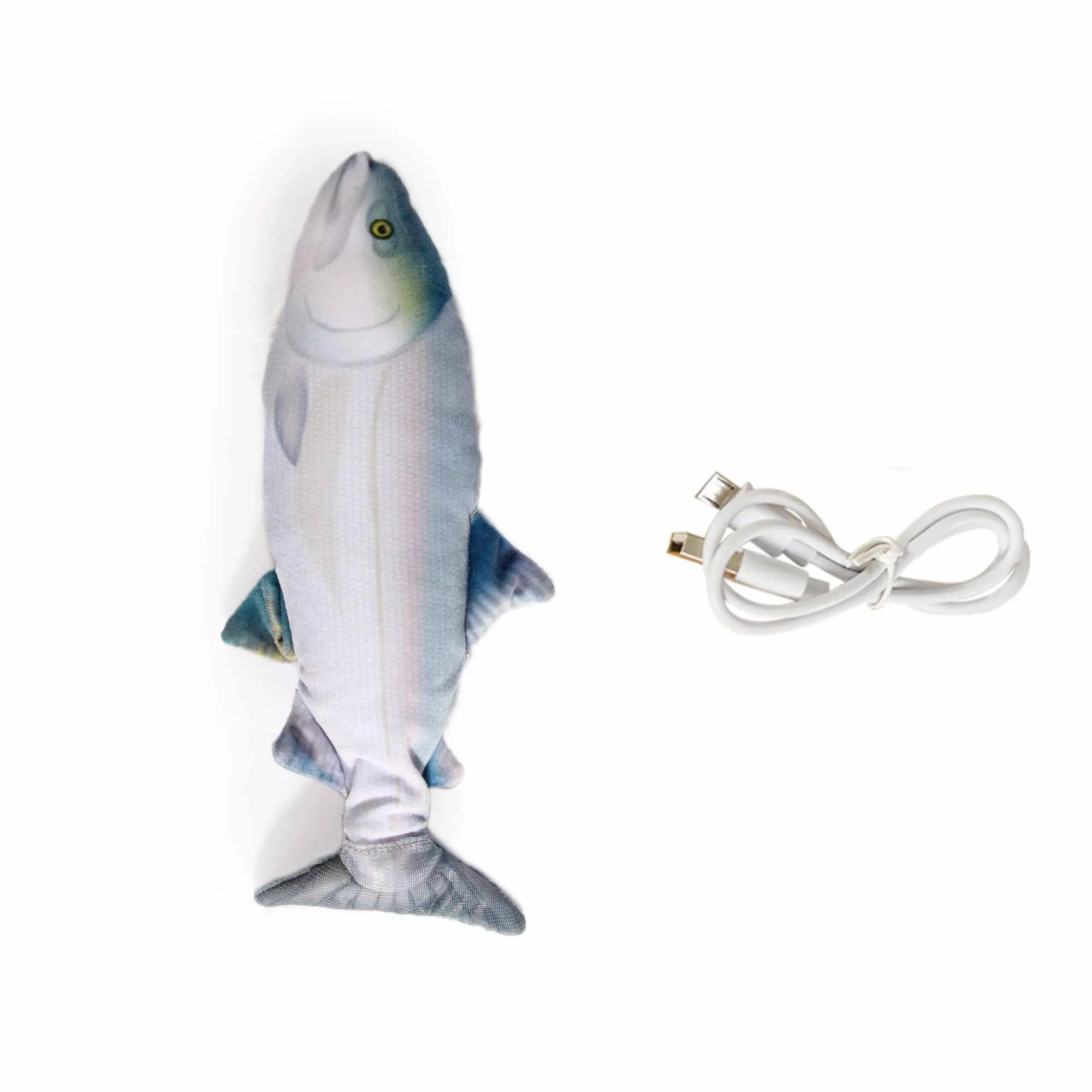 Jittering Sardine Cat Toy Flopping Dancing Fish   Catnip Silvervine Electric USB