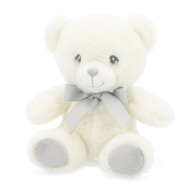 Keeleco White & Grey Bear with Ribbon - 15cm