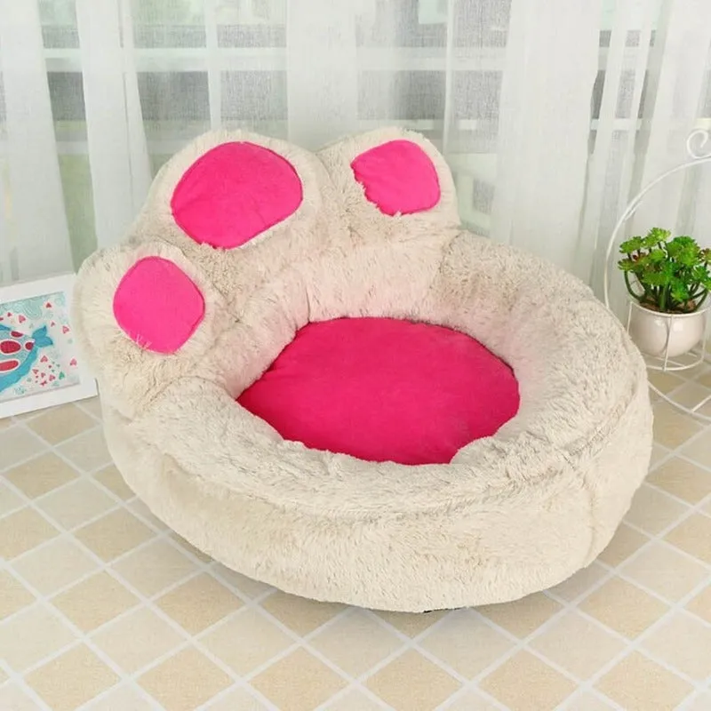 Large Cat Bed Paw Shaped Cozy Cat Sleeping Bed