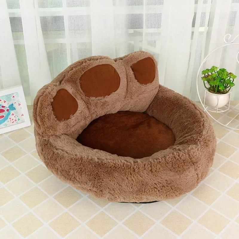 Large Cat Bed Paw Shaped Cozy Cat Sleeping Bed