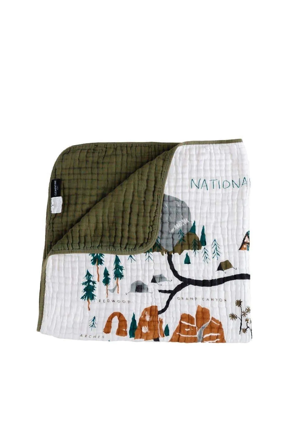 Large National Parks Throw Quilt