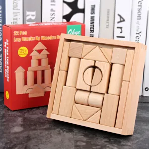 Log Blocks with Wooden Box - Open ended wooden toys