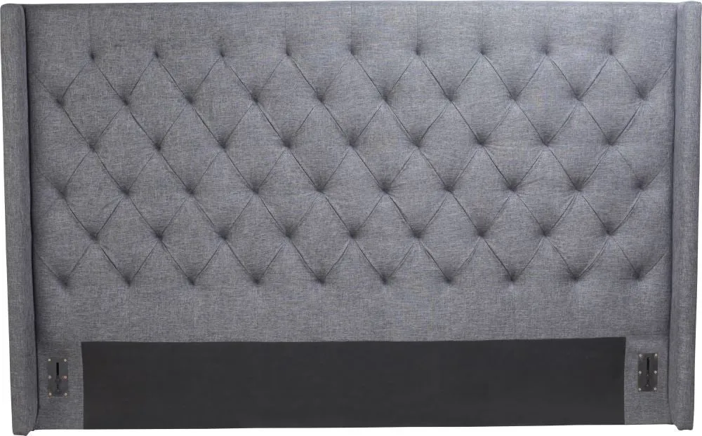 Lola King Headboard Grey Fabric