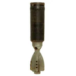 Original British WWII Ordnance SBML Two-Inch Mortar Illumination Parachute Round - INERT - Dated 1943