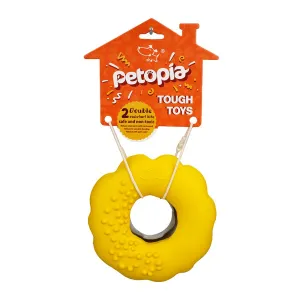 Petopia Tough Mochi Donut Rubber Dog Toy Assorted Colours