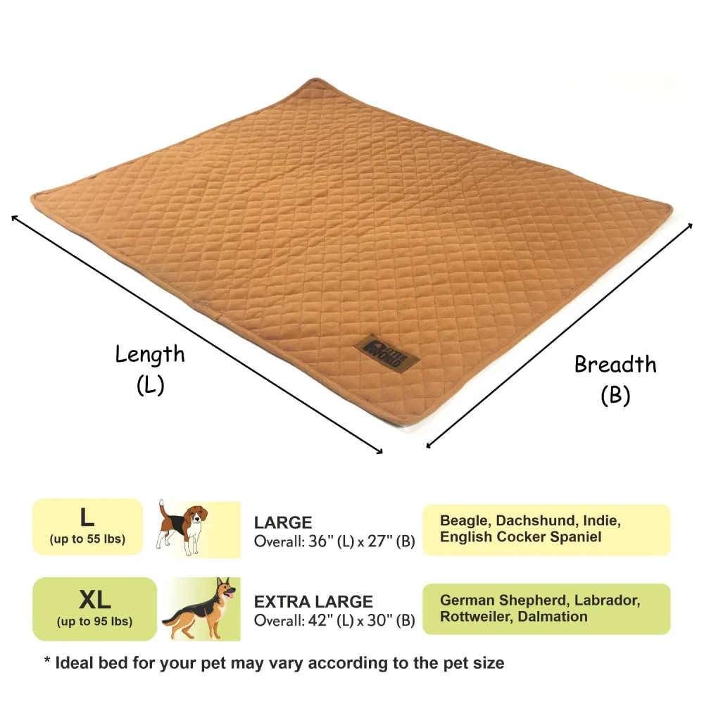 Petter World Multipurpose Breathable Summer Mat for Dogs (Earthy Brown)