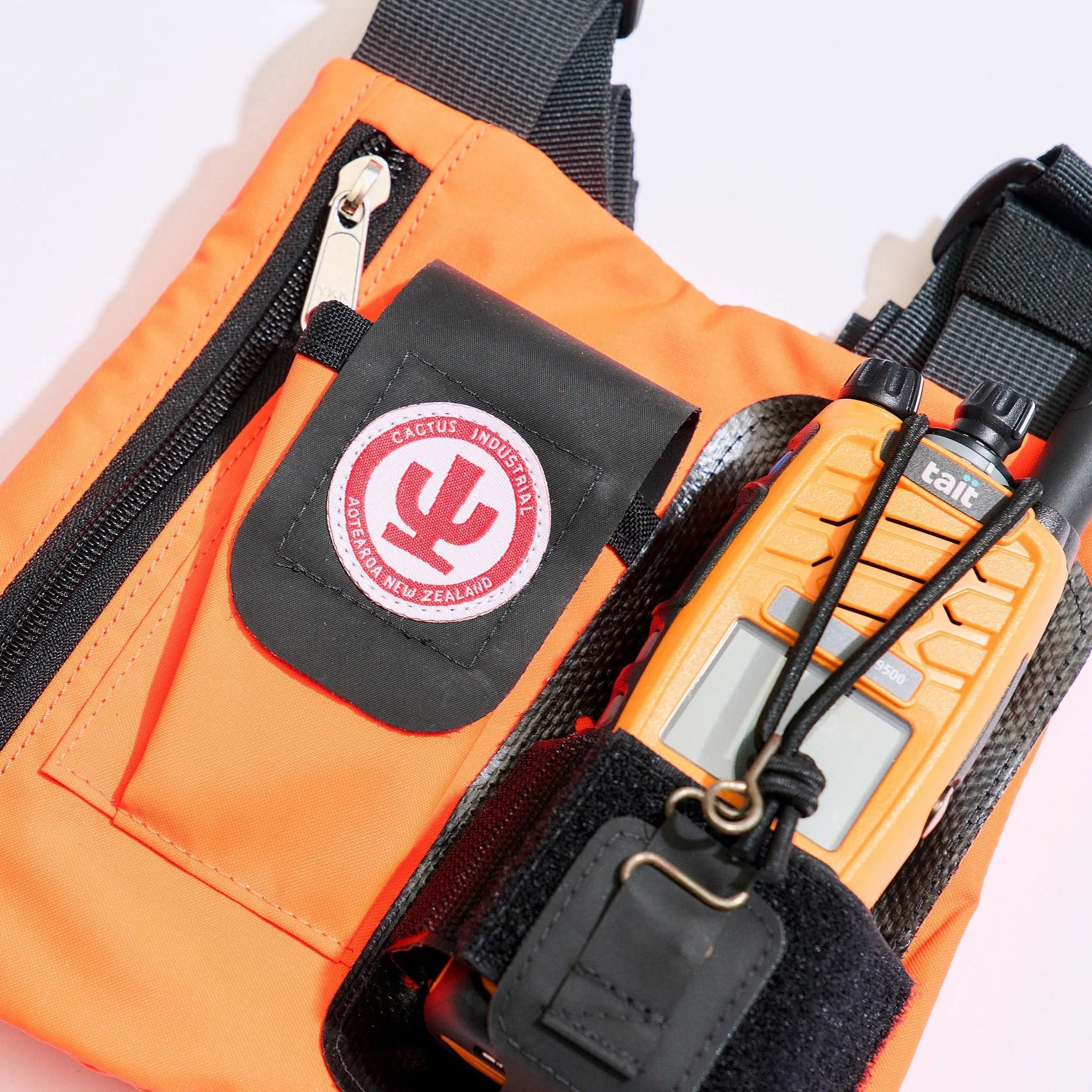 Radio Harness Hi Vis 4-Way with Pouch