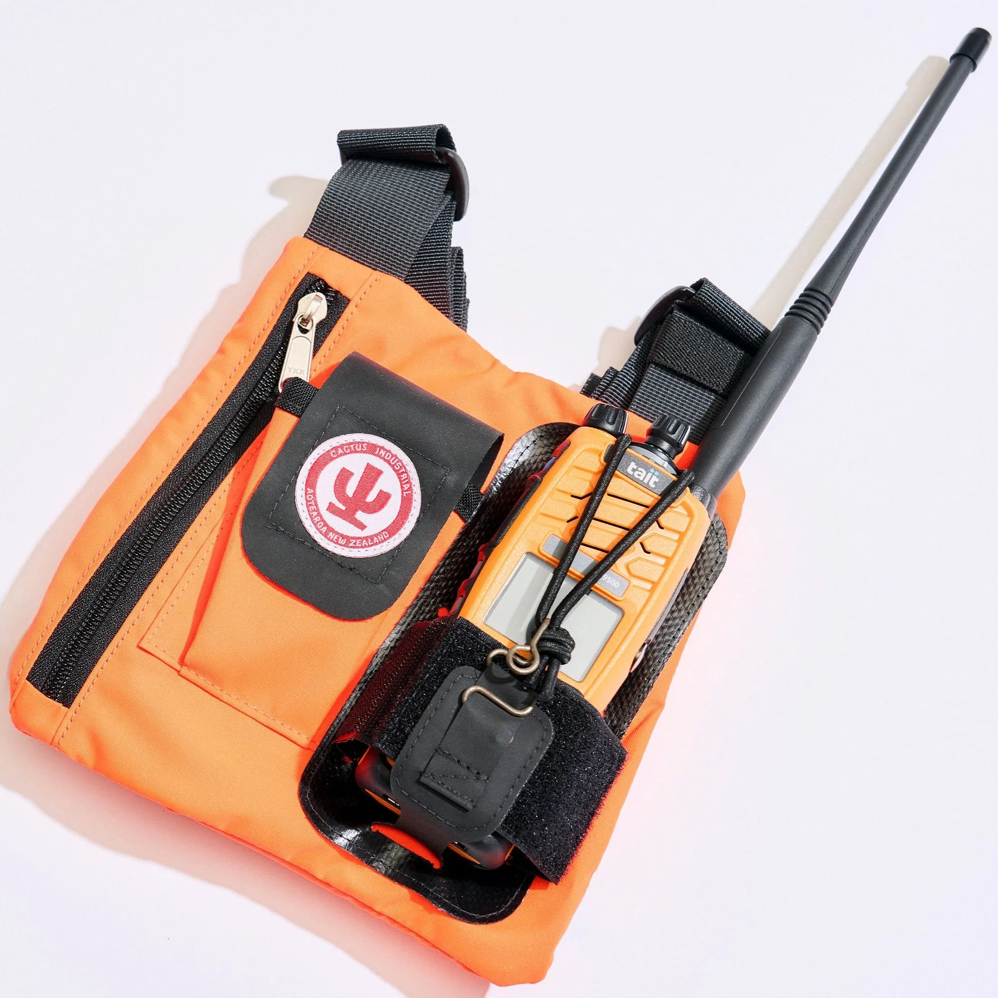 Radio Harness Hi Vis 4-Way with Pouch