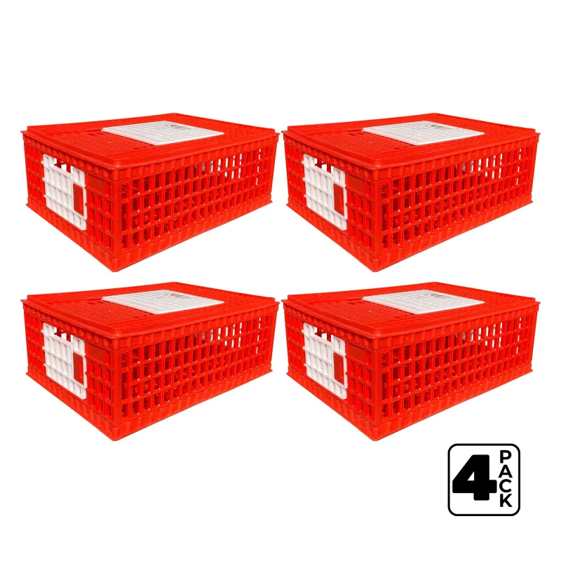 RentACoop Stackable Poultry Carrier Crate (Pack of 4)