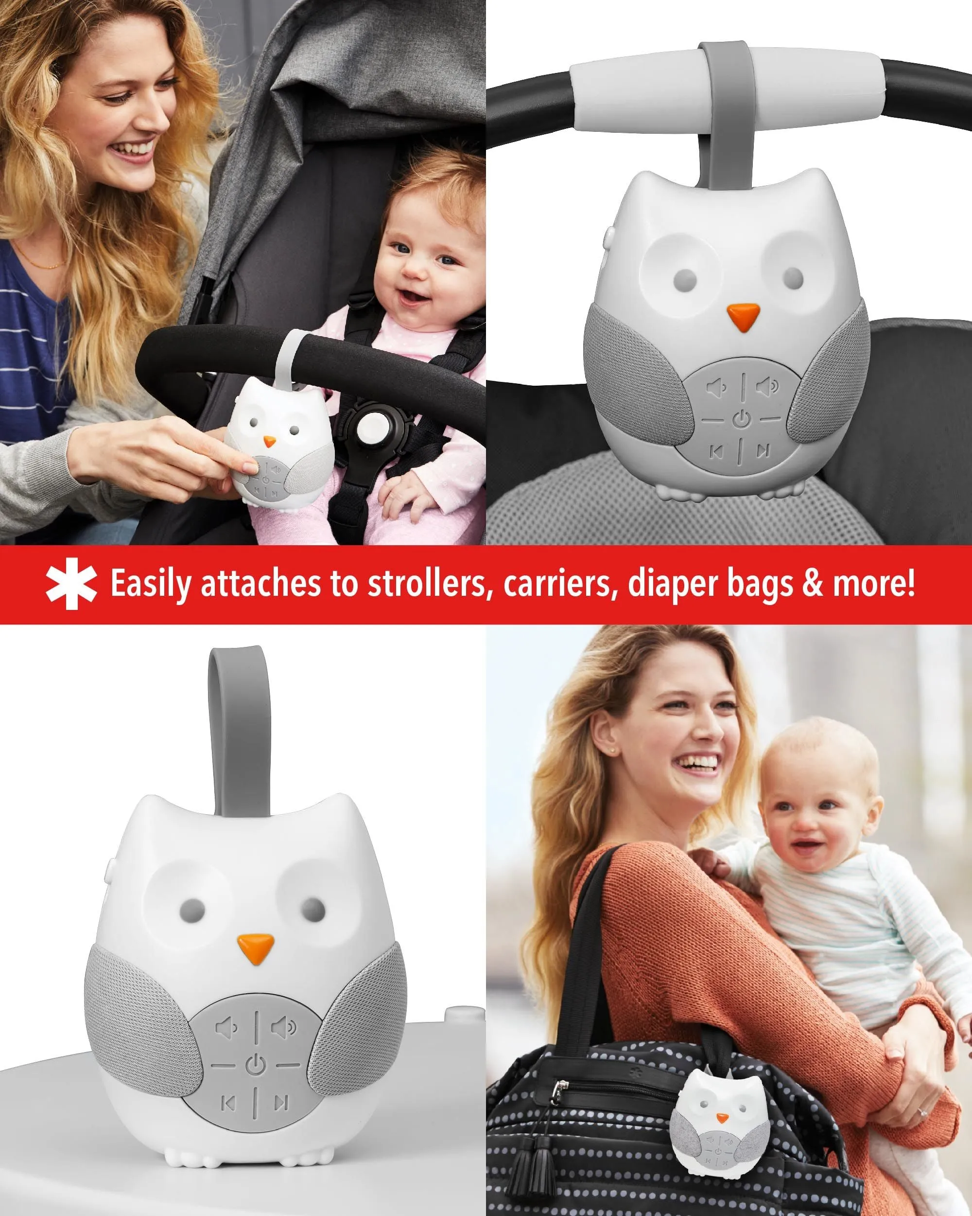 Skip Hop Stroll & Go Portable Baby Soother - Owl