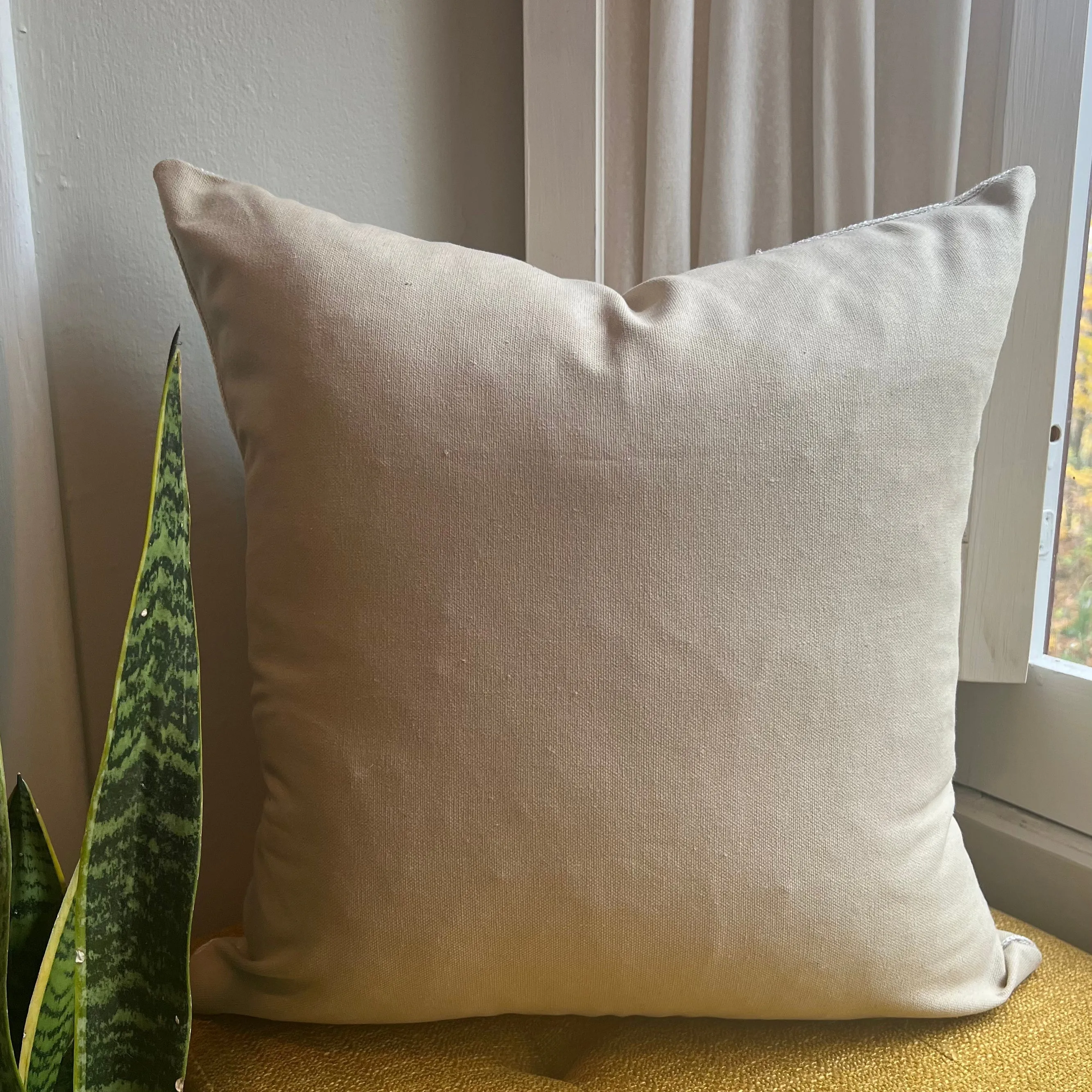 Snowflake Embroidered Pillow Cover