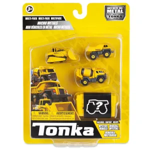 Tonka Micro Metals 4 Pack Dump Truck, Cement Mixer