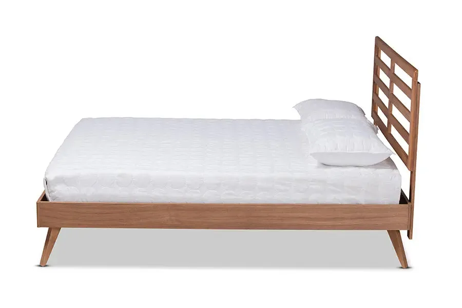 Worcester Ash Walnut Finished Wood Platform Bed (Full)