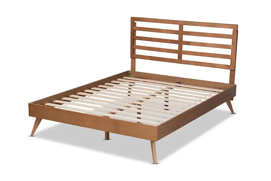 Worcester Ash Walnut Finished Wood Platform Bed (Full)