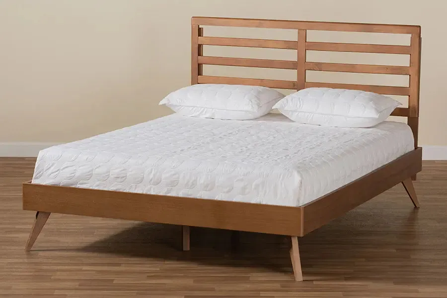 Worcester Ash Walnut Finished Wood Platform Bed (Full)